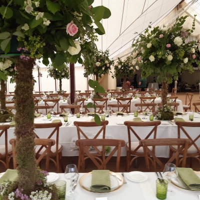 Marquee wedding in a country setting